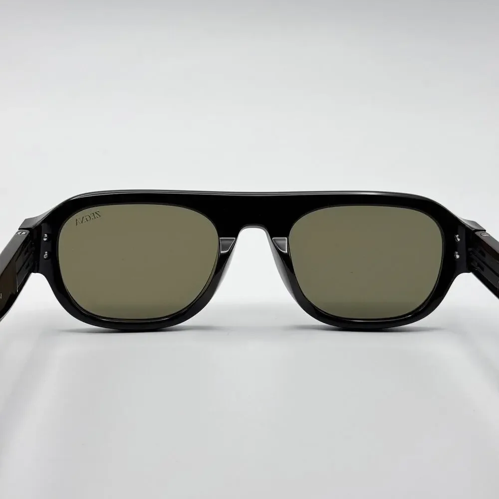 Ermenegildo Zegna Sunglasses EZ0304 46N Brown Frame Green Lens 52-21-145 New